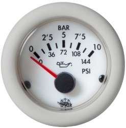 Wskaźnik ciśnienia oleju Guardian 0-10 bar biały 12 V